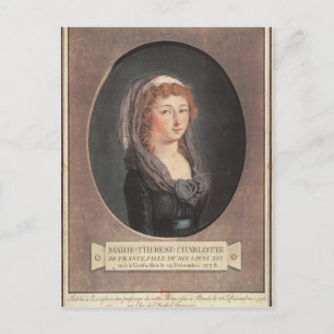 Marie-Therese-Charlotte de France  aged seventeen Postcard