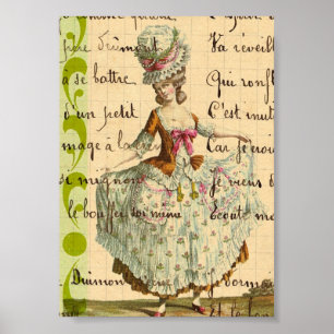 Marie, Vintage Lady Digital Art Poster