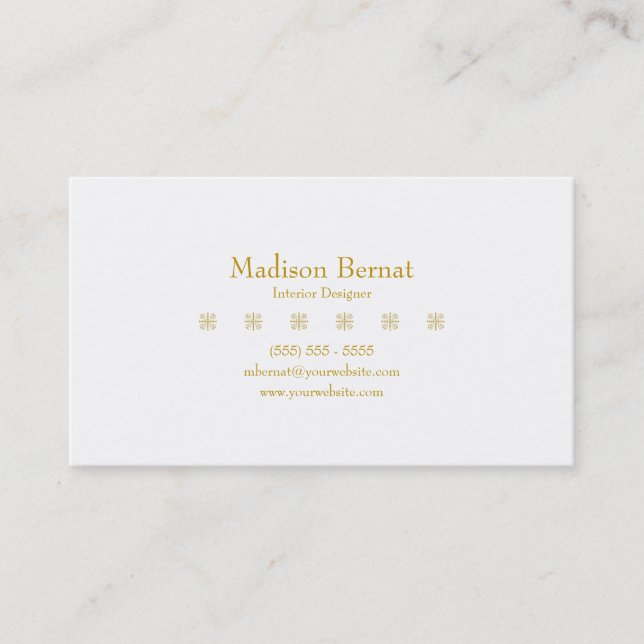 Marie - Yellow Goldenrod Business Card (Front)
