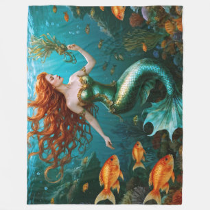 “Marielle” – Beautiful Dancing Mermaid Fleece Blanket