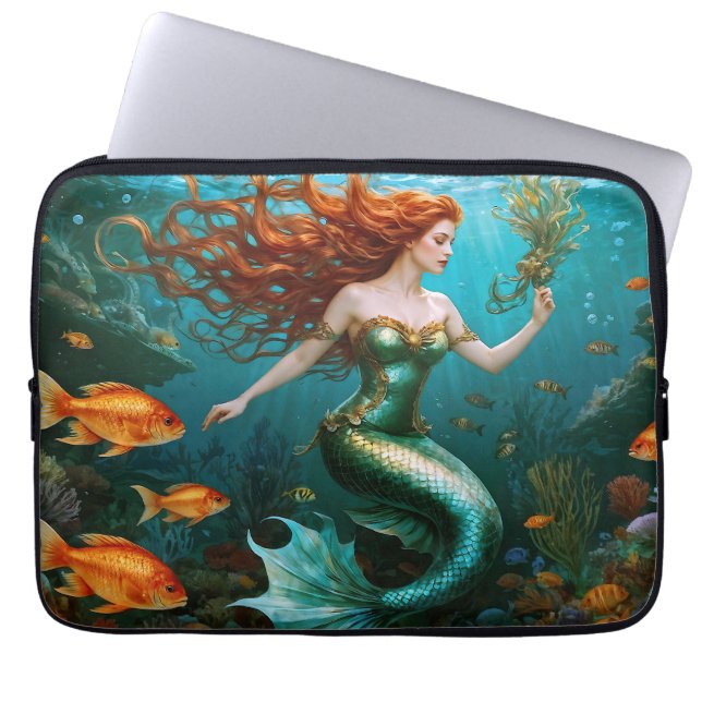 “Marielle” – Beautiful Dancing Mermaid Laptop Sleeve (Front)
