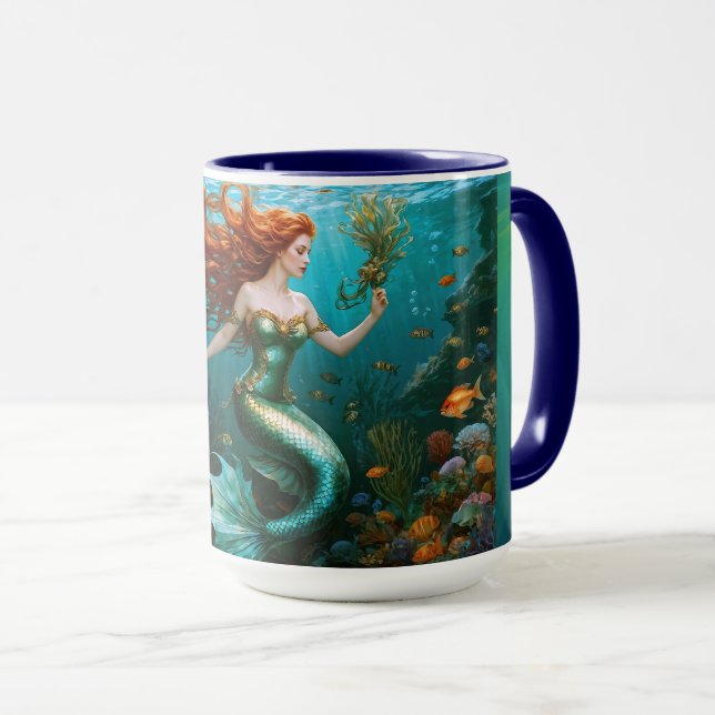“Marielle” – Beautiful Dancing Mermaid Mug (Front Right)