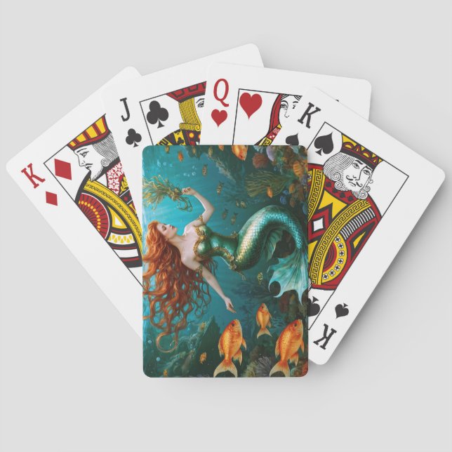 “Marielle” – Beautiful Dancing Mermaid Playing Cards (Back)