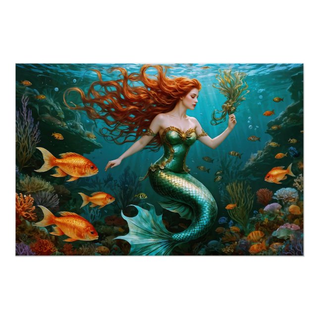 “Marielle” – Beautiful Dancing Mermaid Poster (Front)