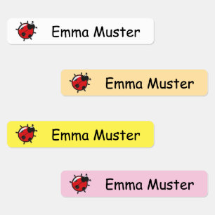 Marienkäfer - gelb rosa weiß - 96 schmale Kinder 