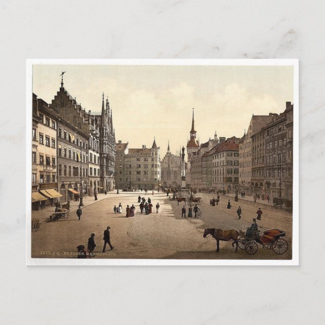 Marienplatz, Munich, Bavaria, Germany magnificent Postcard (Front)