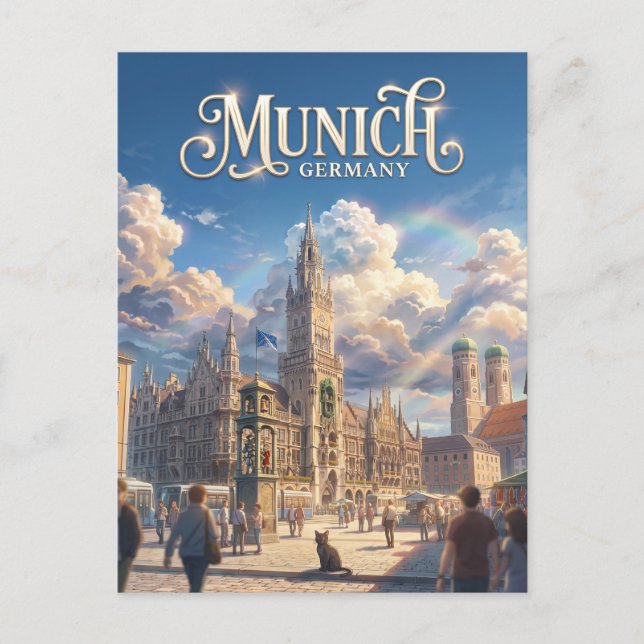 Marienplatz, Munich Germany Postcard (Front)