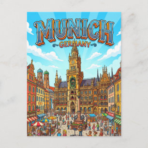 Marienplatz Munich Germany Postcard