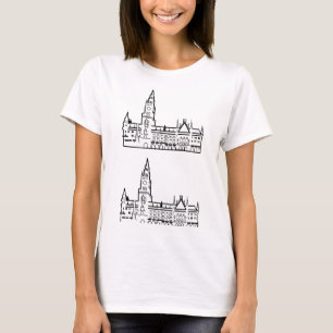 "Marienplatz, Munich" Minimalist Art, Landmarks T-Shirt