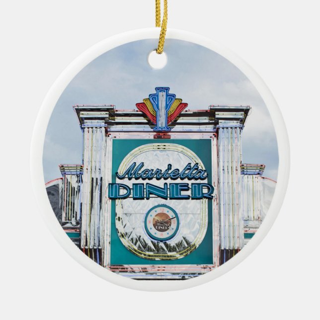 Marietta Diner, Marietta, Marietta Georgia,  Ceramic Tree Decoration (Front)