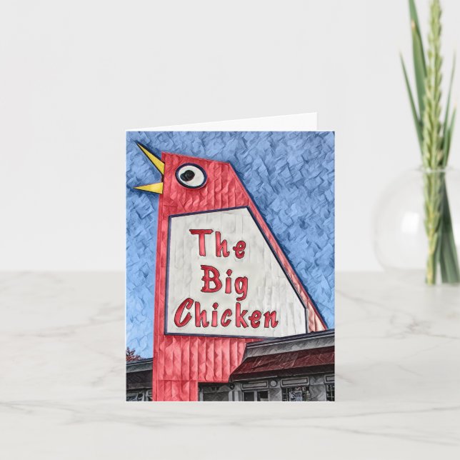 Marietta Georgia Big Chicken restaurant painting Holiday Card (Front)