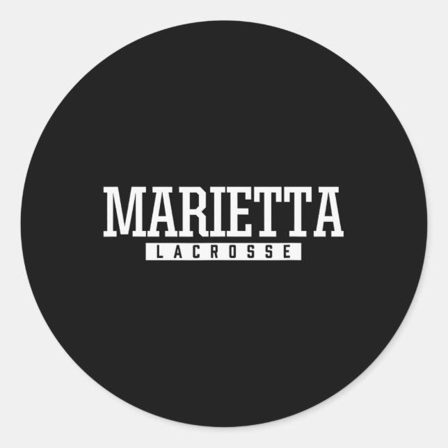 Marietta High School Lacrosse  Classic Round Sticker (Front)