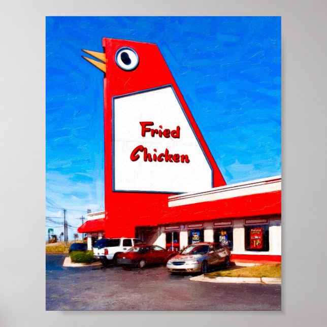 Marietta Landmark - The Big Chicken - 8x6 Archival Poster (Front)