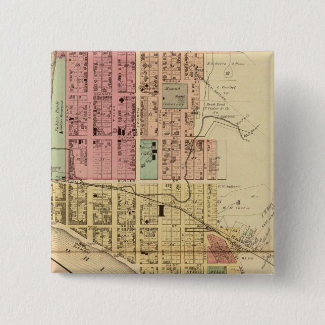 Marietta, Ohio 15 Cm Square Badge (Front)