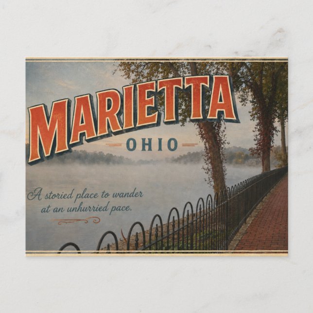 Marietta Ohio Postcard (Front)