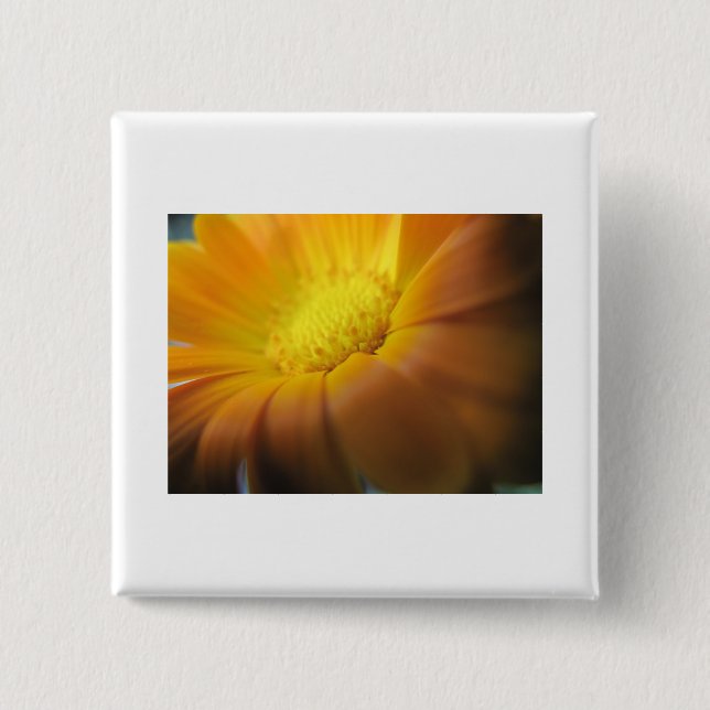 Marigold 15 Cm Square Badge (Front)