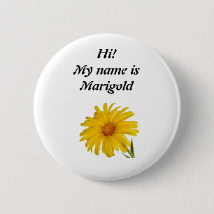 Marigold 6 Cm Round Badge