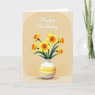 Marigold Birthday Vase Card