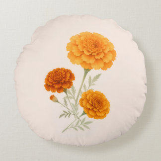 Marigold Bouquet Throw Pillow