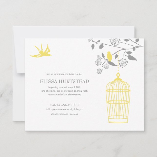 Marigold Bridal Shower Invitations (Front)