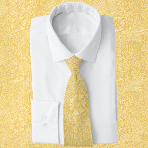 Marigold by William Morris, Vintage Garden Flowers Tie