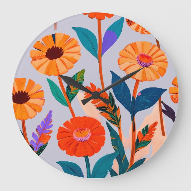 Marigold Celebration Large Clock (Front)