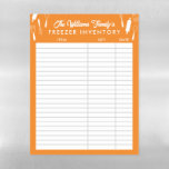 Marigold Cooking Tools Name Freezer Inventory Magnetic Dry Erase Sheet<br><div class="desc">Marigold yellow freezer inventory magnetic sheet for your freezer in a cute design with cooking tools and your name in a modern script.</div>