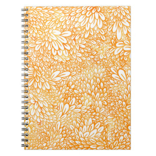 Marigold Floral: Simple Orange Pattern Notebook
