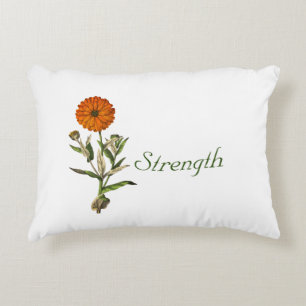 Marigold Flower Botanical Custom Pesonalized Decorative Cushion