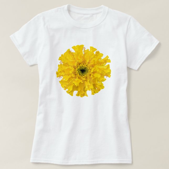 Marigold Flower Chemistry Molecule T-Shirt (Design Front)