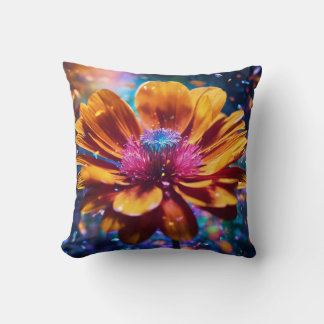 marigold flower design pillow