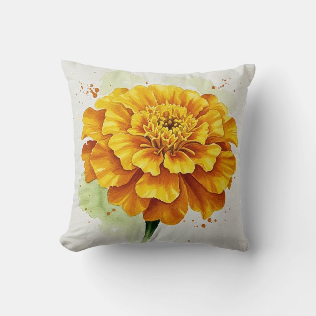 Marigold Flower Pillow (Front)