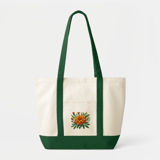 Marigold Flower Tote Bag (Front)