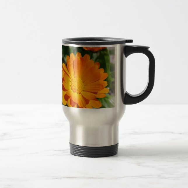marigold flower travel mug (Right)