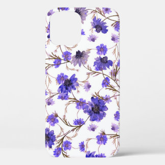Marigold flowers, floral seamless wallpaper iPhone 12 case
