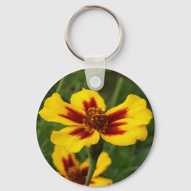 Marigold Flowers Keychain (Front)