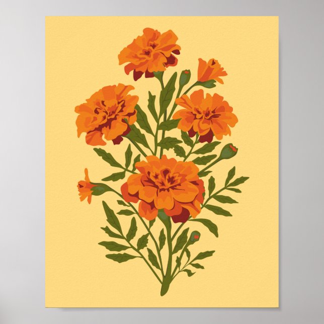 Marigold Flowers Poster (Front)