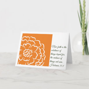 Marigold Hebrews 11:1 Faith Bible Verse Note Card