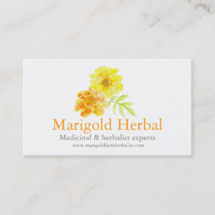 Marigold herbalists medicinal business card