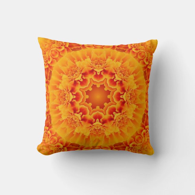 Marigold Mandala Pillow (Front)