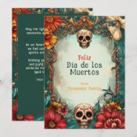 💀🎉Marigold Memoir Día de Muertos Card