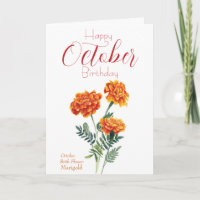 Marigold October Birth Flower Birthday
