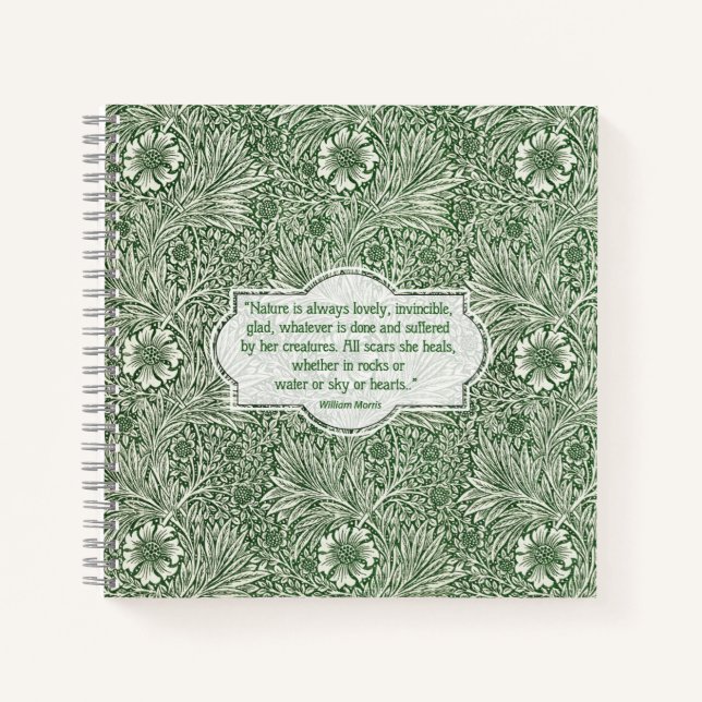 Marigold pattern - William Morris  Notebook (Front)
