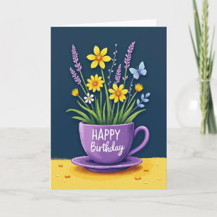 Marigold Pot Birthday Card