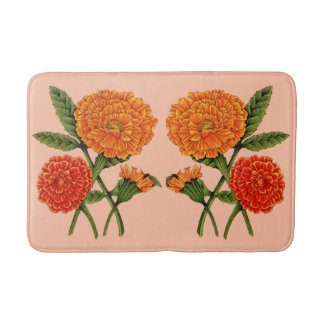 marigold print bath mat