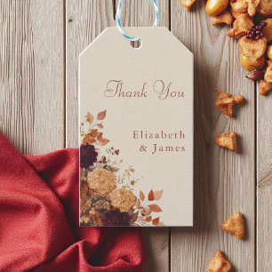 Marigold Rustic Boho Autumn Floral Wedding Gift Tags