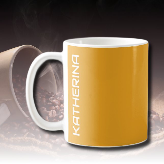 Marigold Solid Colour | Classic Personalised  Coffee Mug (Creator Uploaded)