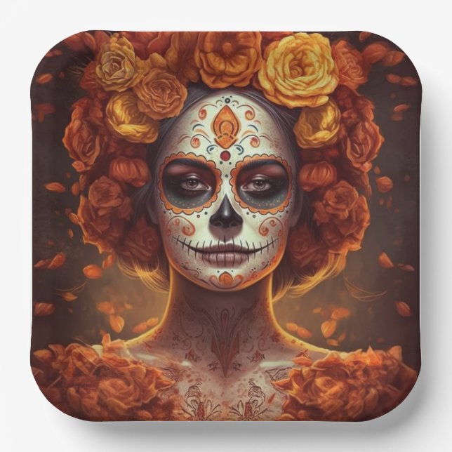 Marigold Spirit Paper Plate (Front)