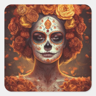 Marigold Spirit Square Sticker