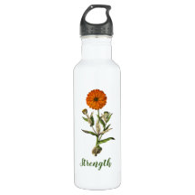 Marigold Strength Fitness Travel Water Bottle